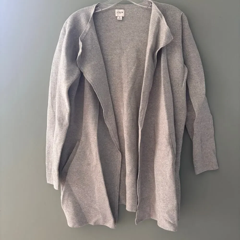 J Crew Vanessa Sweater Jacket Grey